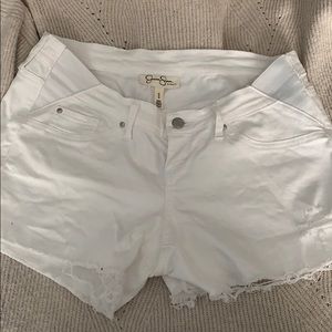 COPY - Jessica Simpson distressed maternity shorts